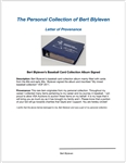 Bert Blyleven Baseball Card Collection Album Signed w/Blyleven Signed Letter of Provenance