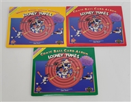 Bert Blyleven Lot of (3) Upper Deck Looney Tunes Comic Ball Card Album w/Blyleven Signed Letter of Provenance