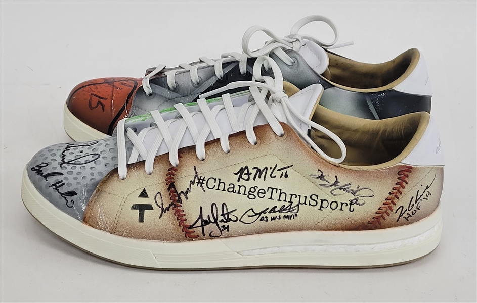 Adam Thielen Charity Golf Tournament Autographed Mache Shoes w/ Vince Carter, Larry Fitzgerald, Greg Maddux, & More