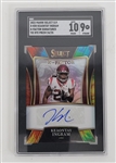 Keaontay Ingram 2022 Panini Select Draft Picks X-KIN X-Factor Signatures Tie Dye Prizm LE #24/25 Rookie Card SGC 9 Auto 10