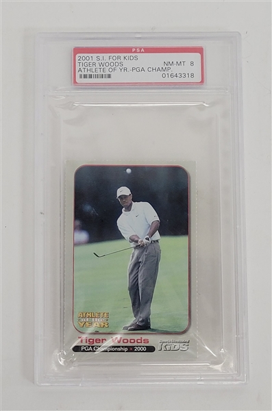Tiger Woods 2001 S.I. For Kids PSA 8