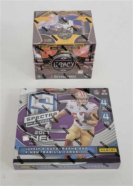 Lot of 2 Factory Sealed 2021 Football Boxes