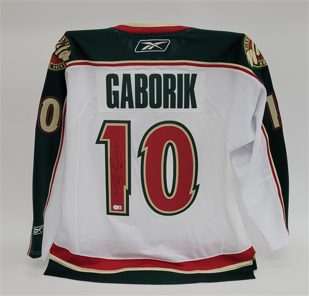 Marian Gaborik Autographed Authentic Minnesota Wild Jersey Beckett