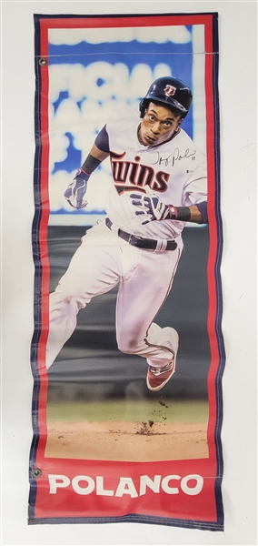 Jorge Polanco Autographed 18x50 Minnesota Twins Street Banner Beckett