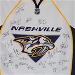 2005-06 Nashville Predators Team Signed Jersey w/ Beckett LOA