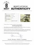 Jack Dempsey Autographed Restaurant Menu w/ Beckett LOA