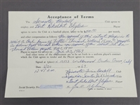Bert Blyleven First Ever Professional Contract 1969 Sarasota Twins Original Players Contract and Other Letters w/Blyleven Signed Letter of Provenance