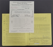Bert Blyleven First Ever Professional Contract 1969 Sarasota Twins Original Players Contract and Other Letters w/Blyleven Signed Letter of Provenance
