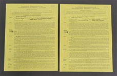 Bert Blyleven 1969 and 1970 Orlando Twins Original Players Contracts w/Blyleven Signed Letter of Provenance