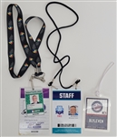 Bert Blyleven Lot of (3) Minnesota Twins Credentials and Bag Tag w/Blyleven Signed Letter of Provenance