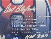 Bert Blyleven 2021 Hall of Fame Credentials Derek Jeter Ceremony and Signed Wooden Plaque w/Blyleven Signed Letter of Provenance