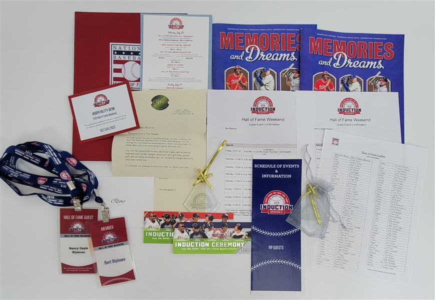 Bert Blyleven 2018 Hall of Fame Bundle Credentials, Tickets and More w/Blyleven Signed Letter of Provenance
