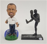 Bert Blyleven Circle Me Bert Bobblehead and Bronze Statue Signed w/Blyleven Signed Letter of Provenance