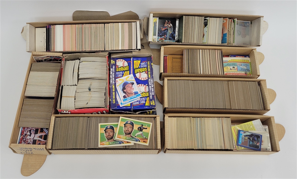 Bert Blyleven Huge Baseball Card Lot From 1970s-90s Featuring Full and Partial Boxes w/Blyleven Signed Letter of Provenance