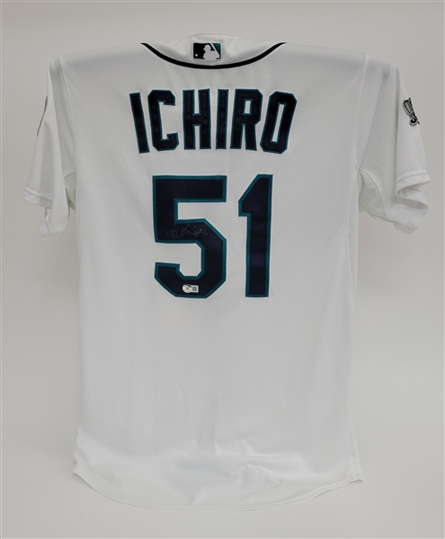 Ichiro Suzuki 2011 Seattle Mariners Game Used & Autographed Jersey w/ Dave Miedema LOA & Beckett