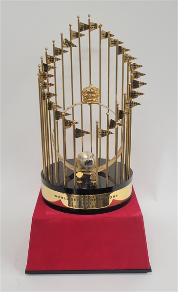 Bert Blyleven 1987 Minnesota Twins FULL-SIZE World Series Championship Trophy w/Blyleven Signed Letter of Provenance
