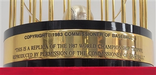 Bert Blyleven 1987 Minnesota Twins FULL-SIZE World Series Championship Trophy w/Blyleven Signed Letter of Provenance