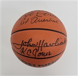 Boston Celtics Legends Autographed Basketball w/ Bird & Russell Beckett LOA