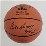 Boston Celtics Legends Autographed Basketball w/ Bird & Russell Beckett LOA