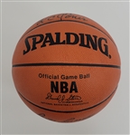 Boston Celtics Legends Autographed Basketball w/ Bird & Russell Beckett LOA