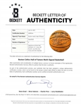 Boston Celtics Legends Autographed Basketball w/ Bird & Russell Beckett LOA