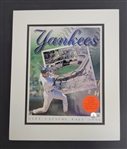 Derek Jeter Autographed 1996 Yankees Catalog Matted w/ Beckett LOA