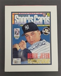 Derek Jeter Autographed 1997 "Sports Cards" Magazine Matted w/ Beckett LOA