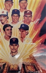 300 Win Club Autographed 11x14 Lithograph Matted w/ Beckett LOA