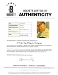 Lot of 9 Autographed Magazine Photos + Monte Irvin Handwritten Letter Beckett
