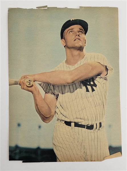Roger Maris Autographed Magazine Photo w/ Beckett LOA