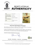 Roger Maris Autographed Magazine Photo w/ Beckett LOA