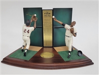 Willie Mays Autographed & Inscribed "The Catch" Figurine Display w/ Beckett LOA