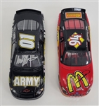 Lot of 2 Bill Elliott & Mark Martin Autographed Model Racing Cars Beckett