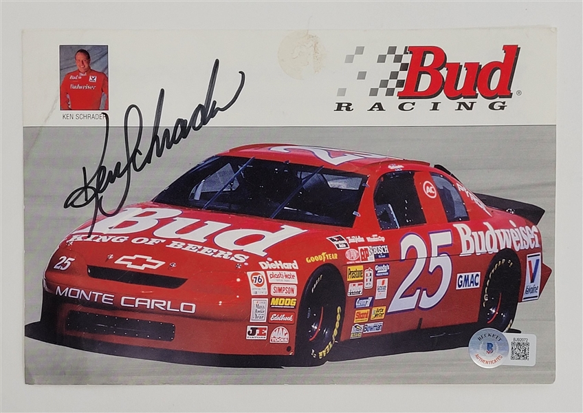 Ken Schrader Autographed 6x8 Photo Beckett