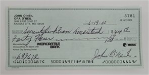 Buck ONeil Signed Check Beckett