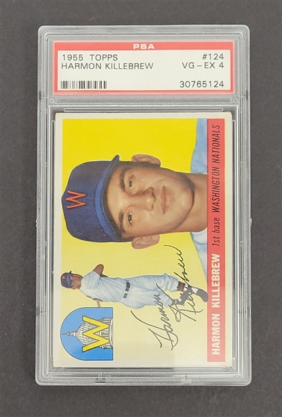 Harmon Killebrew 1955 Topps #124 Rookie Card PSA 4