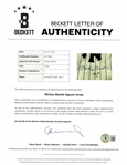 Mickey Mantle Autographed & Inscribed 1956 Mitchell & Ness New York Yankees Jersey w/ JSA & Beckett LOA's