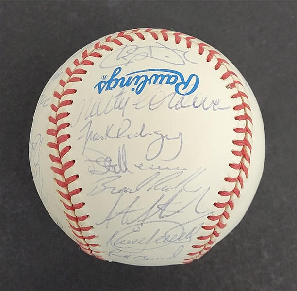 1996 Minnesota Twins Team Signed Baseball w/ Kirby Puckett Beckett LOA