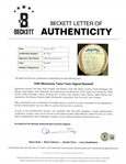1996 Minnesota Twins Team Signed Baseball w/ Kirby Puckett Beckett LOA