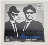 Lot of 2 - Minnesota Timberwolves Starting 5 Autographed Poster & Kevin Love/Nikola Pekovic/ Ricky Rubio Autographed Record Album Beckett
