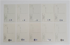 Lot of 10 Autographed Hall of Fame Plaque Postcards Beckett