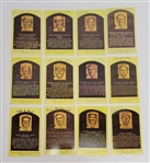 Lot of 12 Autographed Hall of Fame Plaque Postcards Beckett