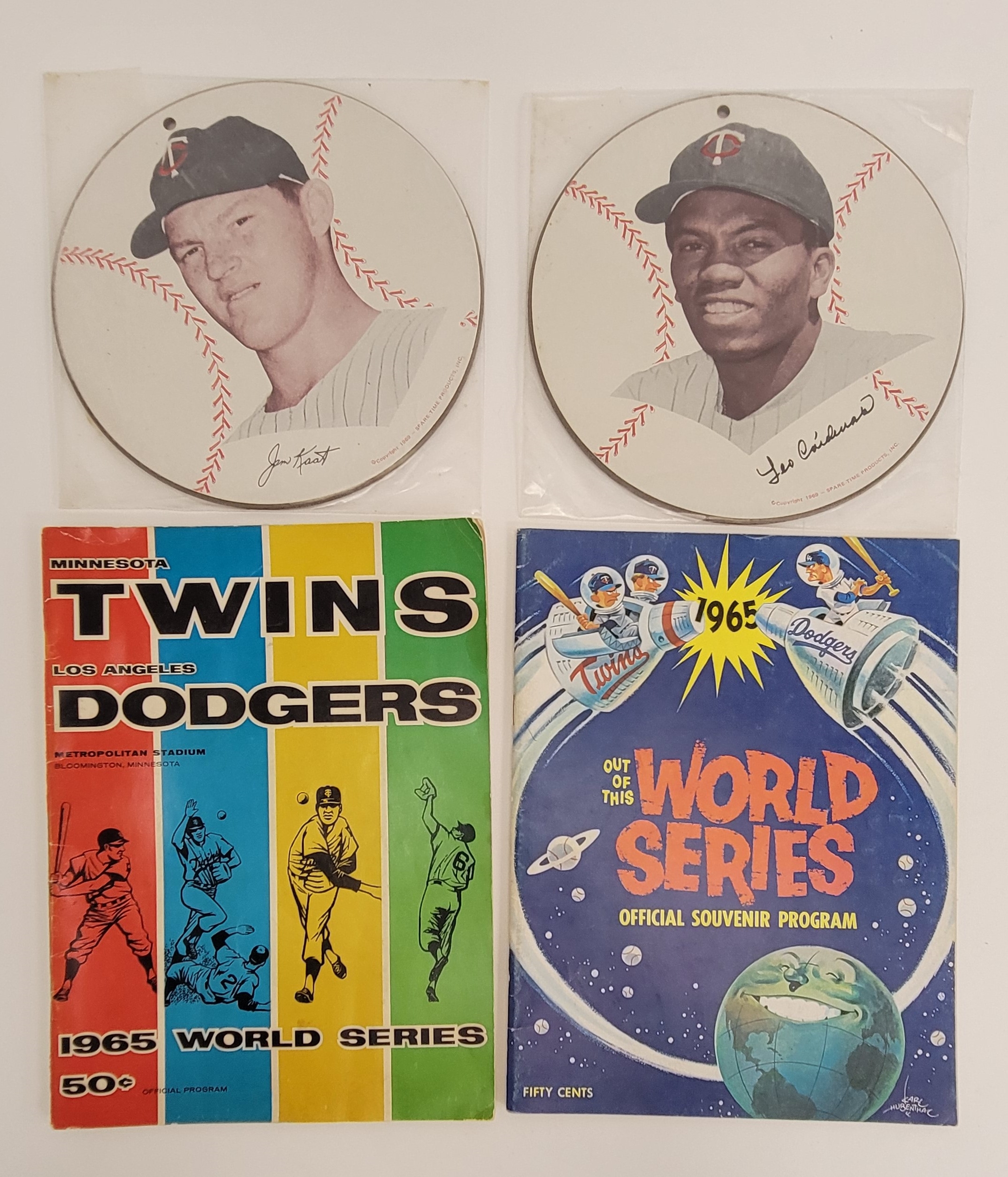 Lot Detail - Lot of 2 Minnesota Twins 1965 World Series Programs & 2 ...