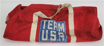 Steve Christoff #11 1980 Miracle Gold Winning Hockey Team Game Used Equipment Bag w/ Provenance