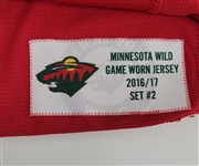 Jason Pominville 2016-2017 Minnesota Wild Set #2 Game Used Jersey w/ Wild LOA