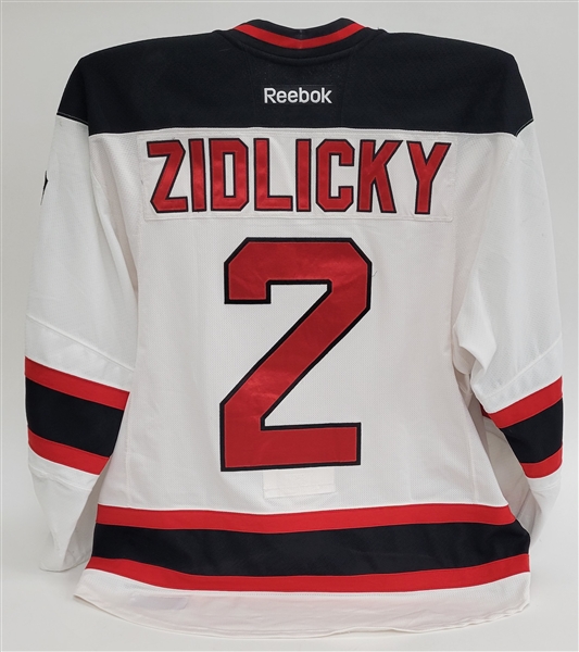 Marek Zidlicky 2013-14 New Jersey Devils Set #3 Game Used Jersey w/ MeiGray LOA