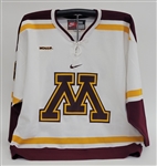 Grant Potulny Minnesota Gophers White Game Issued Hockey Jersey