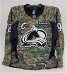 Gabriel Landeskog Colorado Avalanche Military Camo Autographed Game Issued Jersey