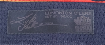Alex Henry 1999-2000 Edmonton Oilers Game Used Jersey w/ MeiGray LOA 