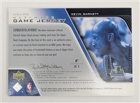 Kevin Garnett Upper Deck Game Used Jersey Card LE #143/175